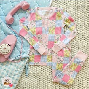 EUC TBBC Colorful Patchwork Kids Pajamas